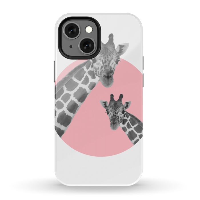 iPhone 13 mini StrongFit Giraffe Love by MUKTA LATA BARUA