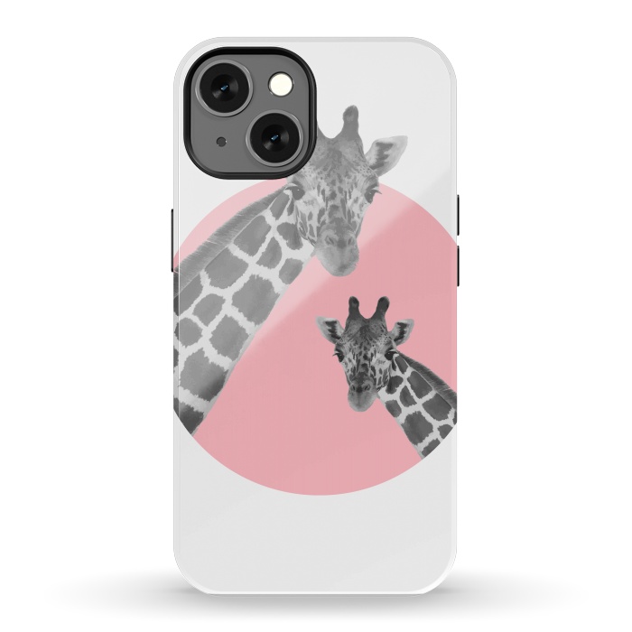 iPhone 13 StrongFit Giraffe Love by MUKTA LATA BARUA