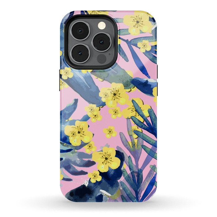iPhone 13 pro StrongFit Tropical Flowers 3 by MUKTA LATA BARUA