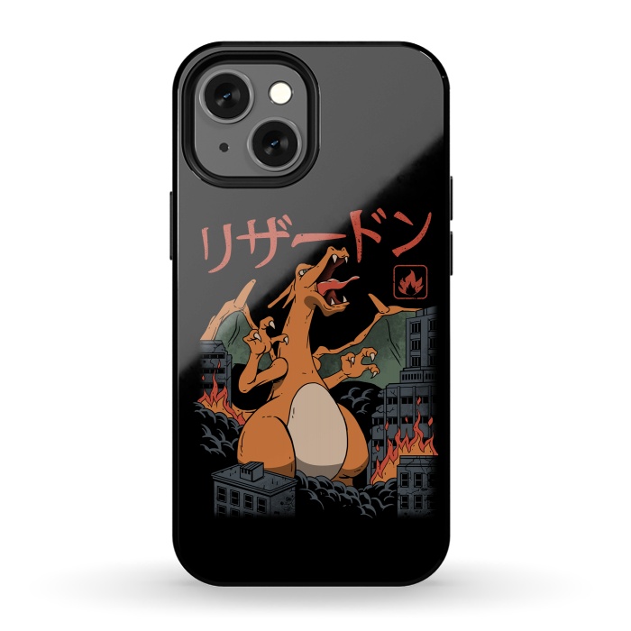 iPhone 13 mini StrongFit Fire Kaiju by Vincent Patrick Trinidad
