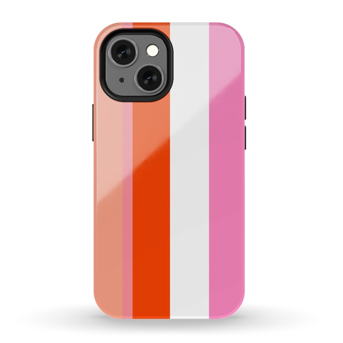 iPhone 13 mini StrongFit Colorful Stripes by MUKTA LATA BARUA