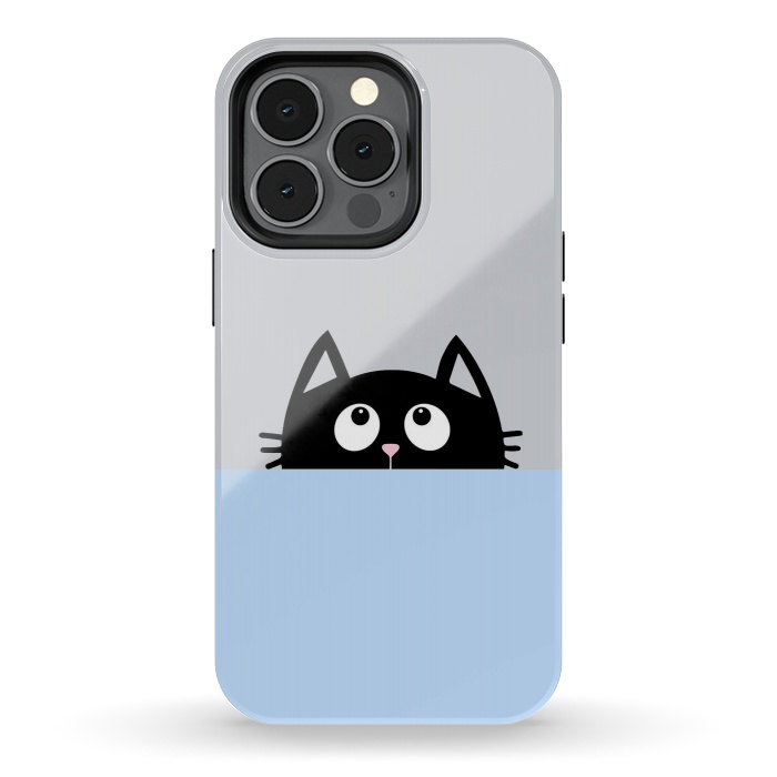 iPhone 13 pro StrongFit peek a cat by Vincent Patrick Trinidad