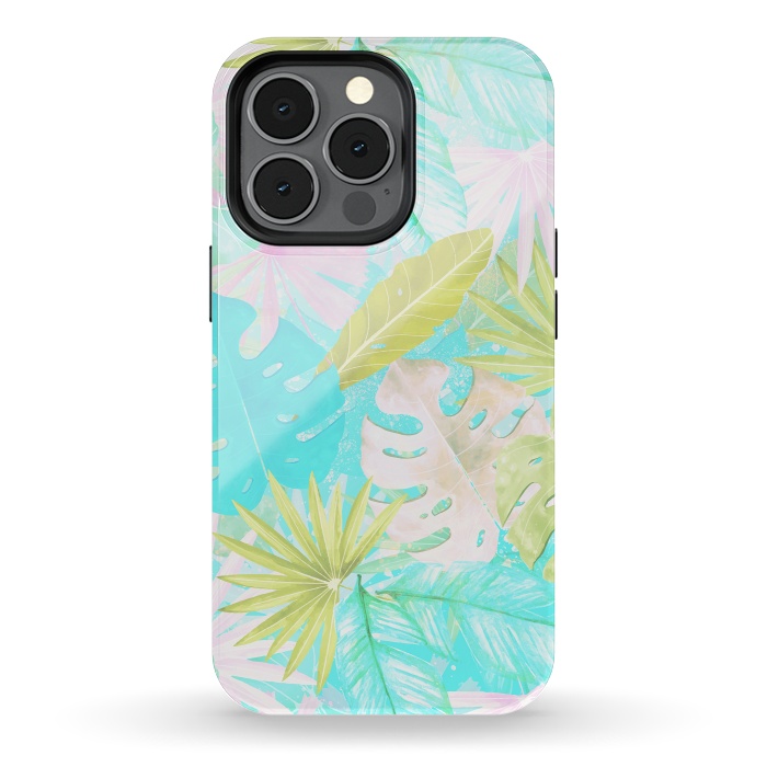 iPhone 13 pro StrongFit Soft Pastel Aloha Tropical Jungle by  Utart