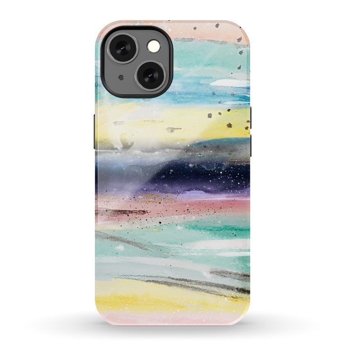 iPhone 13 StrongFit Summer watercolor abstract art design by InovArts