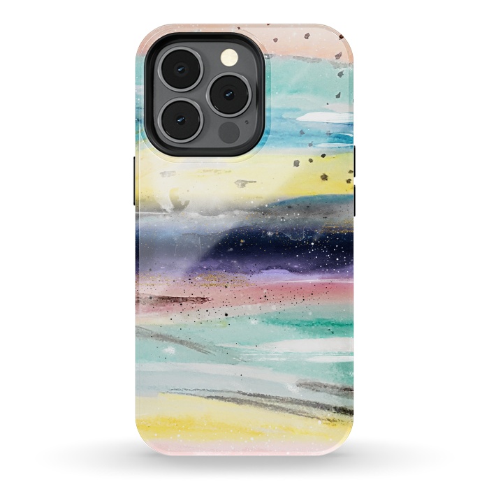 iPhone 13 pro StrongFit Summer watercolor abstract art design by InovArts