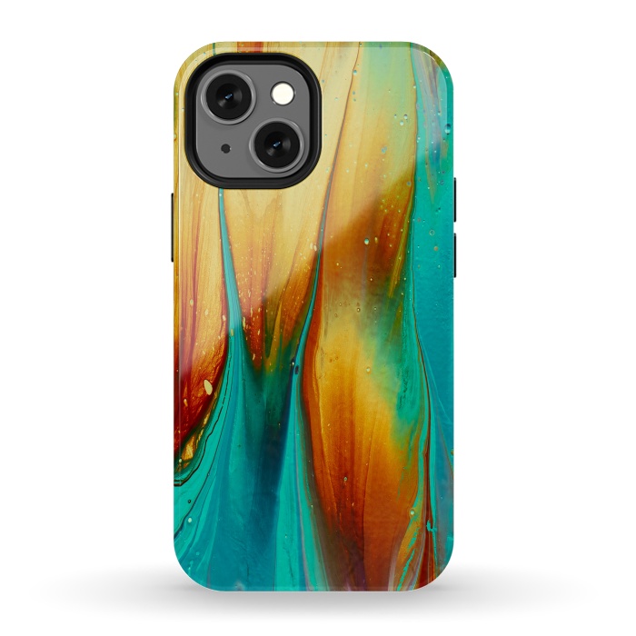 iPhone 13 mini StrongFit Colorful Ink Marble by  Utart