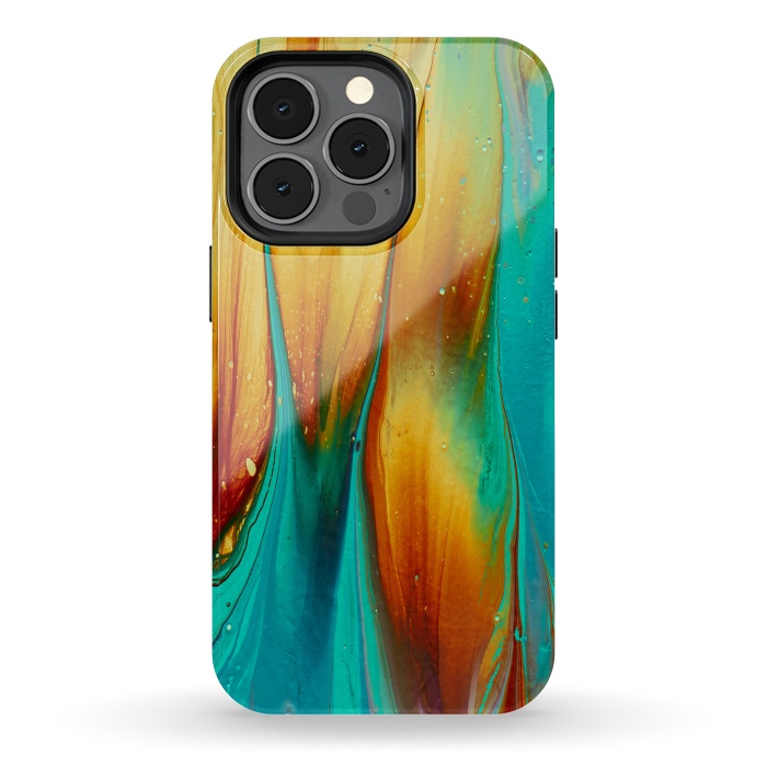 iPhone 13 pro StrongFit Colorful Ink Marble by  Utart