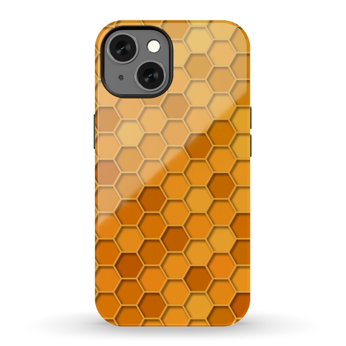 iPhone 13 StrongFit Hexagonal Honeycomb Pattern by Quirk It Up
