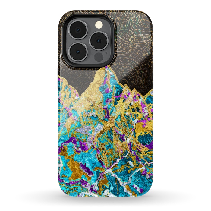 iPhone 13 pro StrongFit Digital Painting - Mountain Illustration I by Art Design Works