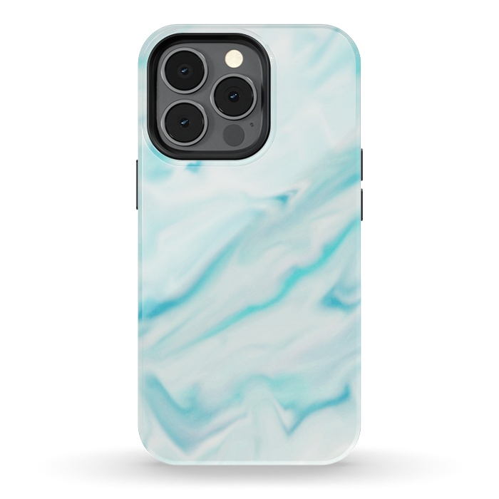 iPhone 13 pro StrongFit Mint blue abstract paint by Jms