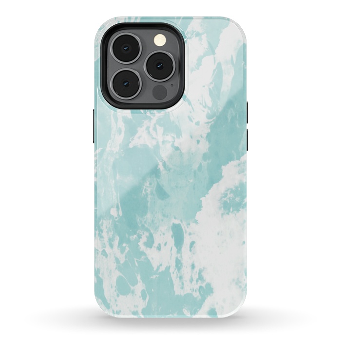 iPhone 13 pro StrongFit Mint blue abstract by Jms