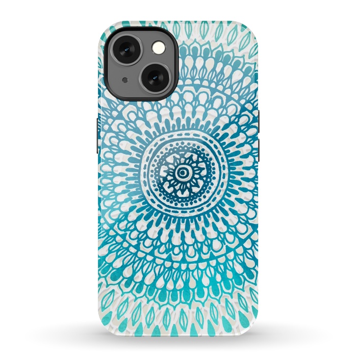 iPhone 13 StrongFit Emerald Ocean Mandala by Tangerine-Tane