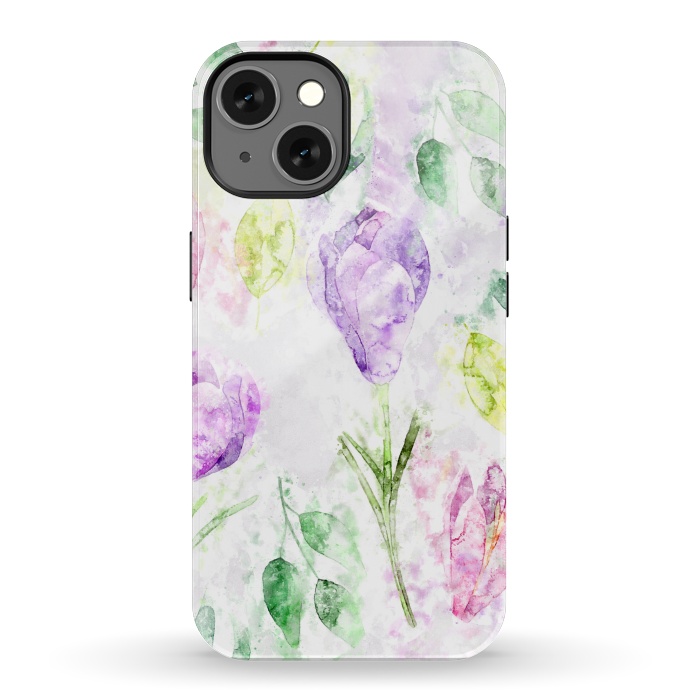 iPhone 13 StrongFit Watercolor Flora by Creativeaxle