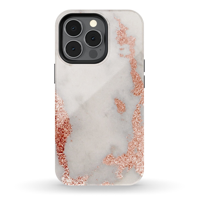 iPhone 13 pro StrongFit Gold Rose Marble by Alemi