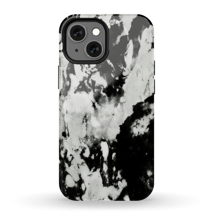 iPhone 13 mini StrongFit White black marble by Jms