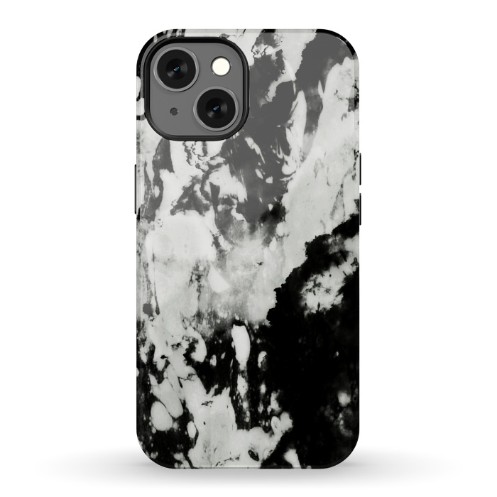 iPhone 13 StrongFit White black marble by Jms
