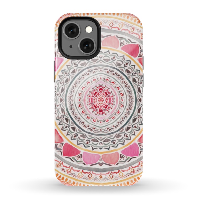 iPhone 13 mini StrongFit Pastel Bohemian Mandala   by Tigatiga