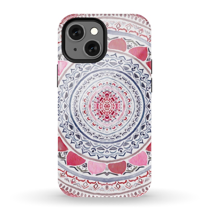 iPhone 13 mini StrongFit Red & Leisure Mandala   by Tigatiga
