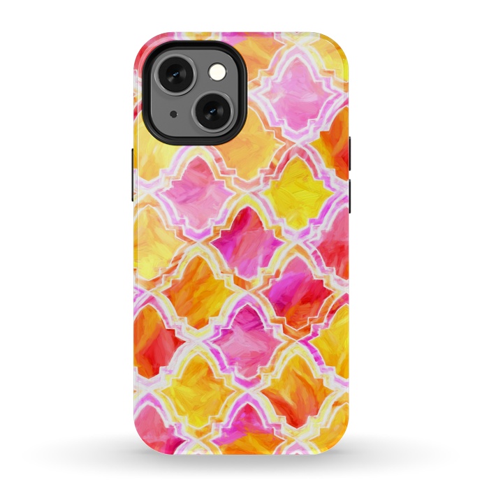 iPhone 13 mini StrongFit Marrakesh Inspired Moroccan In Sunset Colors  by Tigatiga