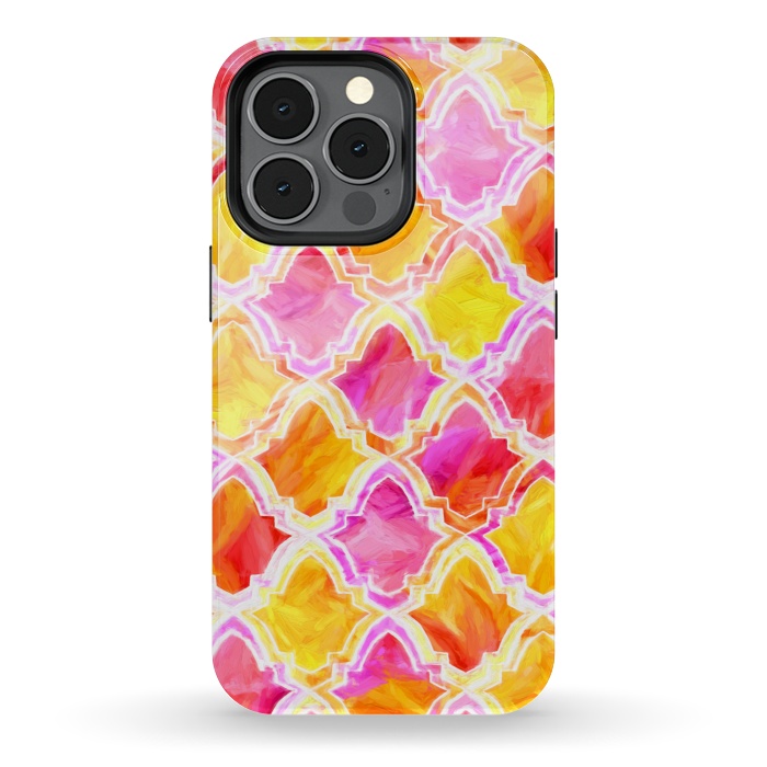 iPhone 13 pro StrongFit Marrakesh Inspired Moroccan In Sunset Colors  by Tigatiga