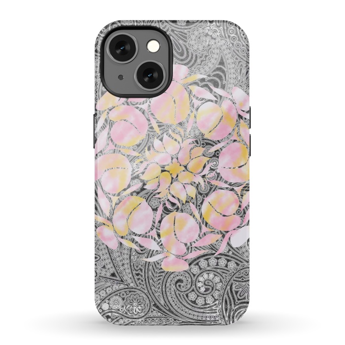 iPhone 13 StrongFit Paisley floral by Kashmira Baheti