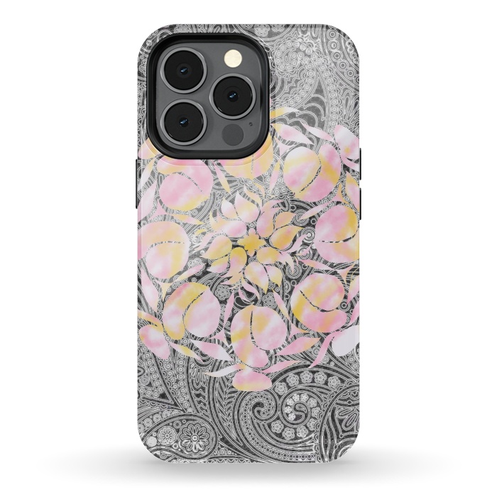 iPhone 13 pro StrongFit Paisley floral by Kashmira Baheti