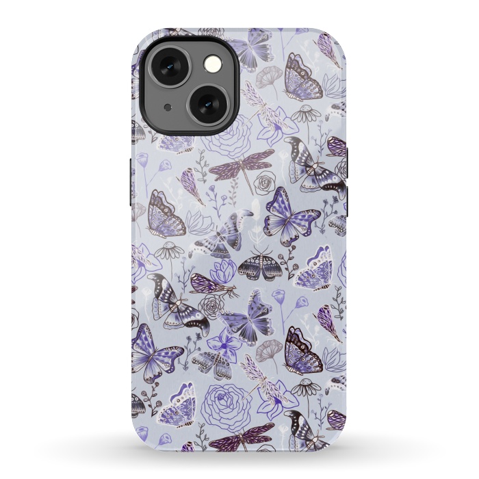 iPhone 13 StrongFit Pale Butterflies, Dragonflies and Moths  by Tigatiga