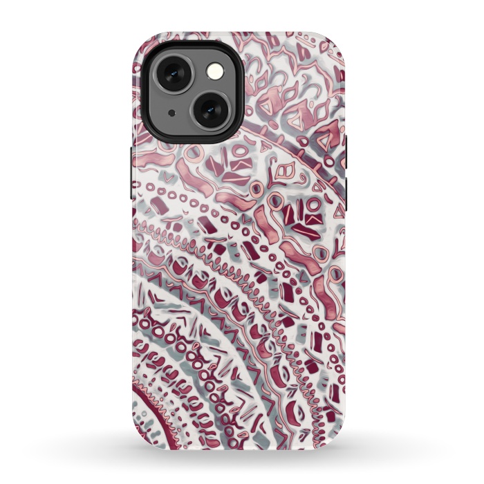 iPhone 13 mini StrongFit Blush Pink Mandala  by Tigatiga