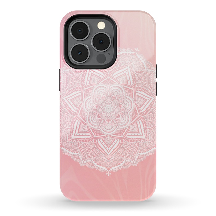 iPhone 13 pro StrongFit Cute pink mandala by Jms