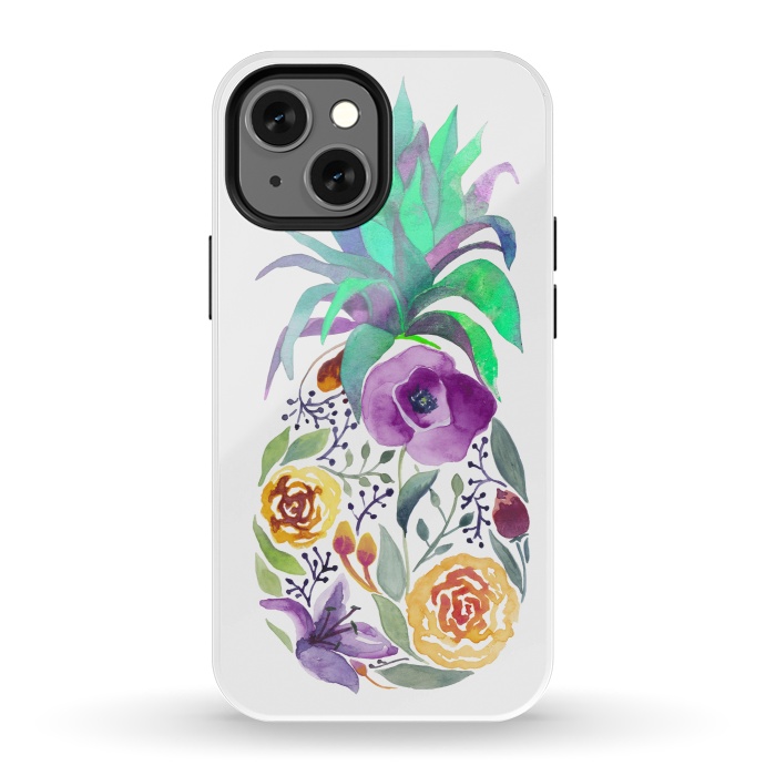 iPhone 13 mini StrongFit Pretty Pineapple by gingerlique