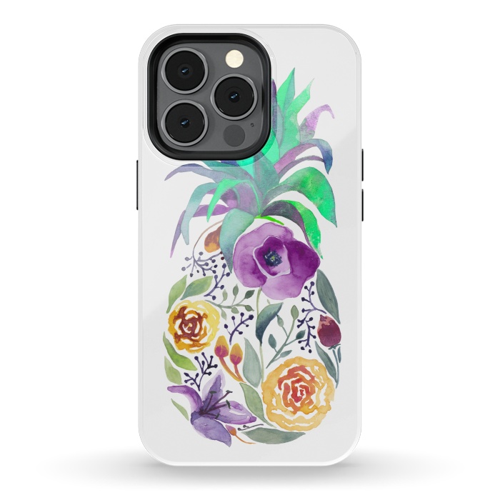 iPhone 13 pro StrongFit Pretty Pineapple by gingerlique