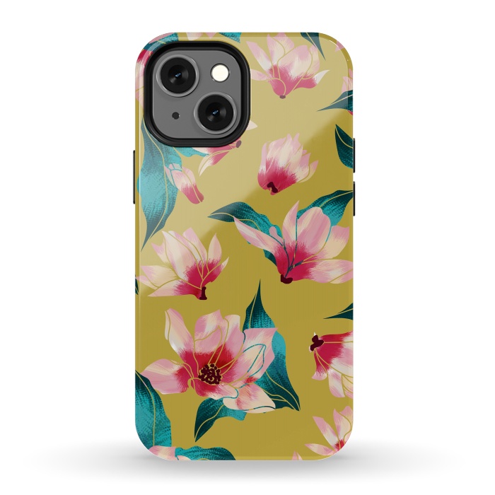 iPhone 13 mini StrongFit Floral Aura by Uma Prabhakar Gokhale