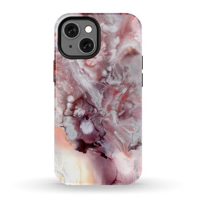 iPhone 13 mini StrongFit Alcohol Ink Fire   by Tigatiga