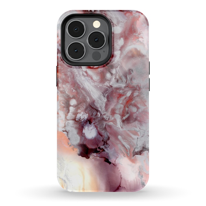 iPhone 13 pro StrongFit Alcohol Ink Fire   by Tigatiga