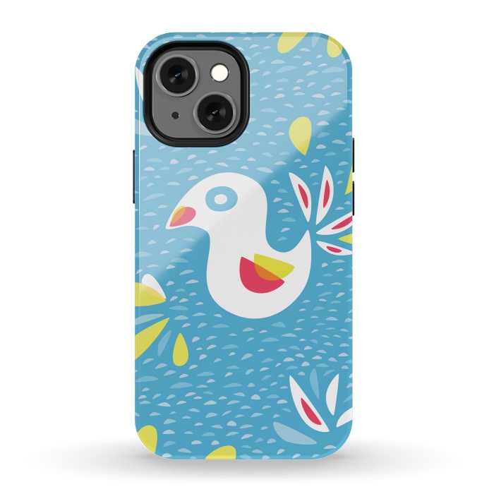 iPhone 13 mini StrongFit Cute Abstract Bird In Spring by Boriana Giormova