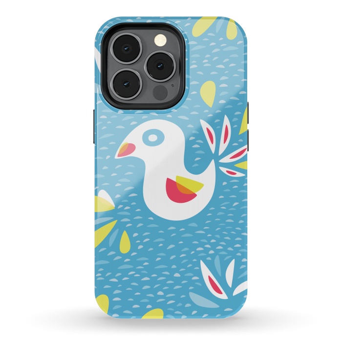 iPhone 13 pro StrongFit Cute Abstract Bird In Spring by Boriana Giormova