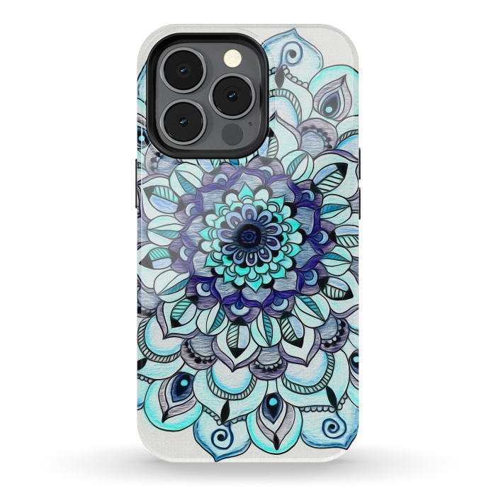 iPhone 13 pro StrongFit Peacock Mandala by Tangerine-Tane