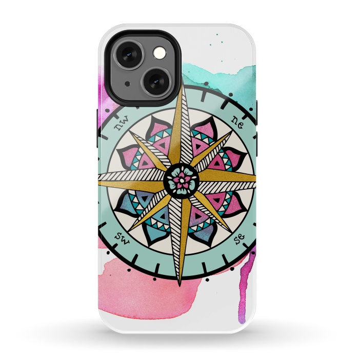 iPhone 13 mini StrongFit compass by Pom Graphic Design