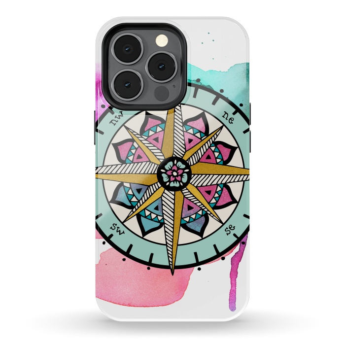 iPhone 13 pro StrongFit compass by Pom Graphic Design