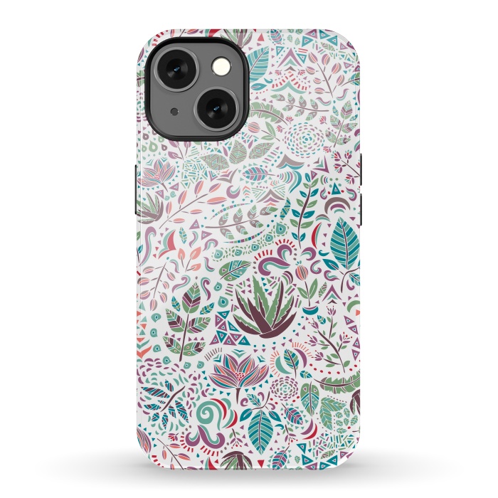 iPhone 13 StrongFit Botanical Doodles by Pom Graphic Design