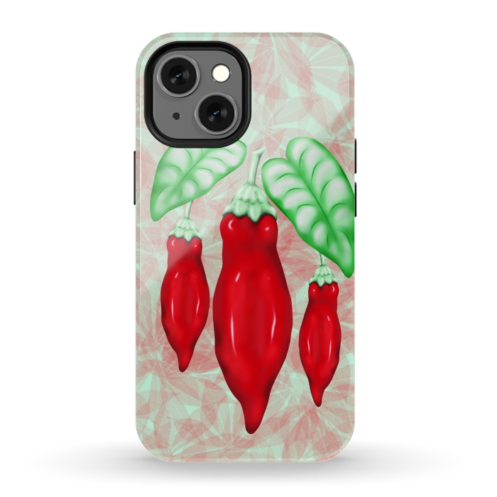 iPhone 13 mini StrongFit Red Hot Chilli Pepper Decorative Food Art by BluedarkArt