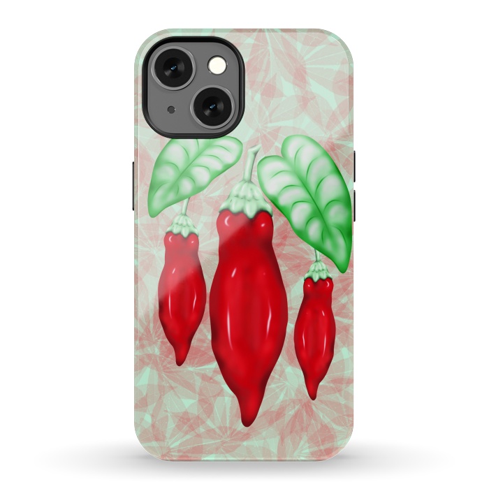 iPhone 13 StrongFit Red Hot Chilli Pepper Decorative Food Art by BluedarkArt