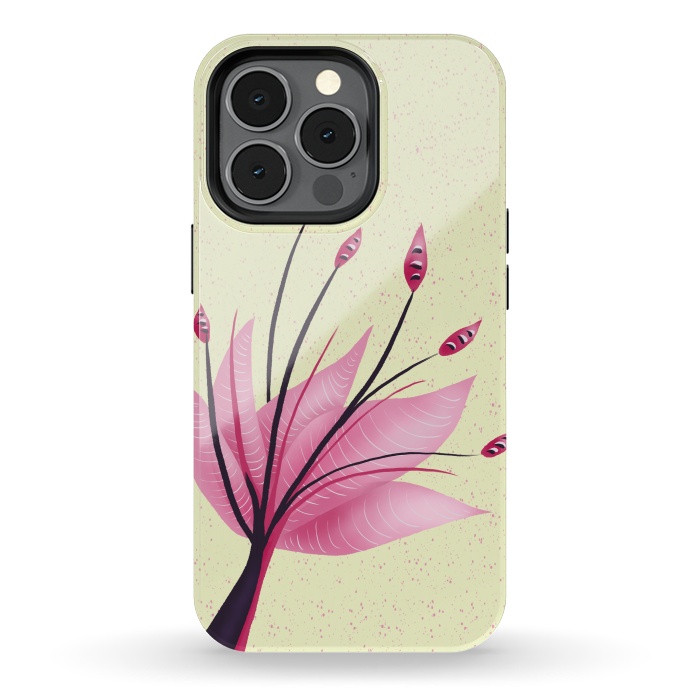 iPhone 13 pro StrongFit Pink Abstract Water Lily Flower by Boriana Giormova