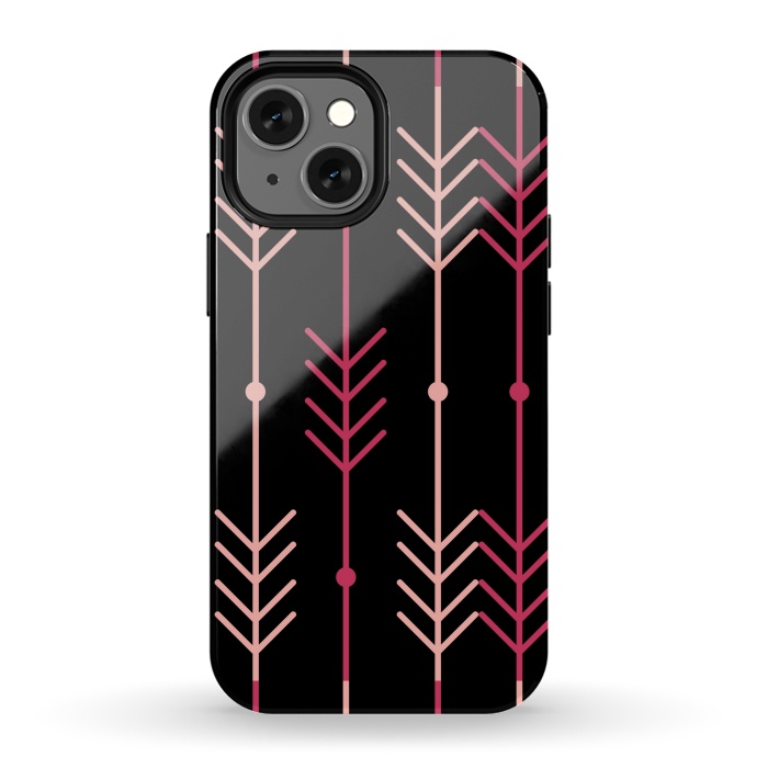 iPhone 13 mini StrongFit pink arrow pattern by MALLIKA