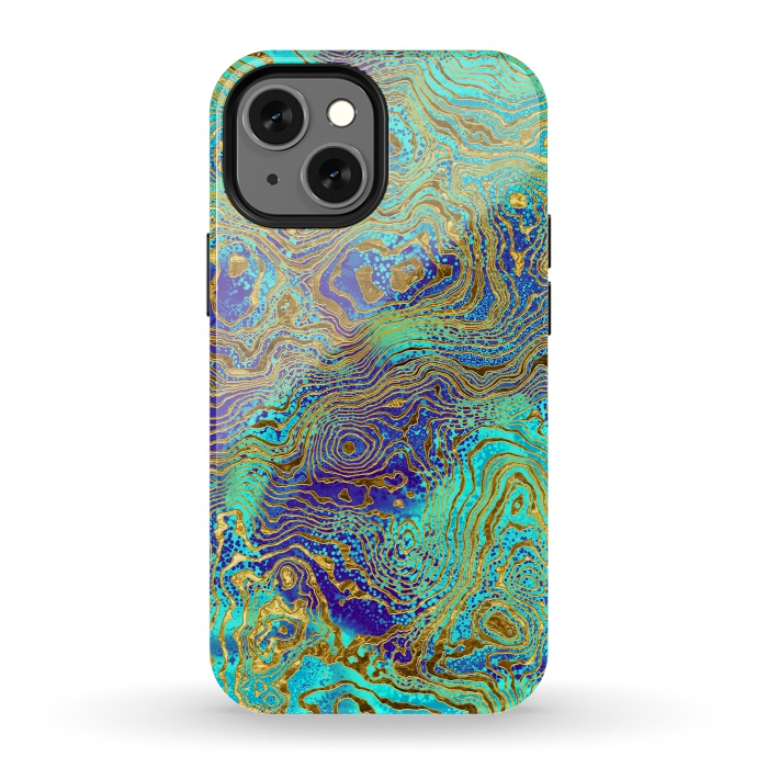 iPhone 13 mini StrongFit Abstract Marble II by Art Design Works