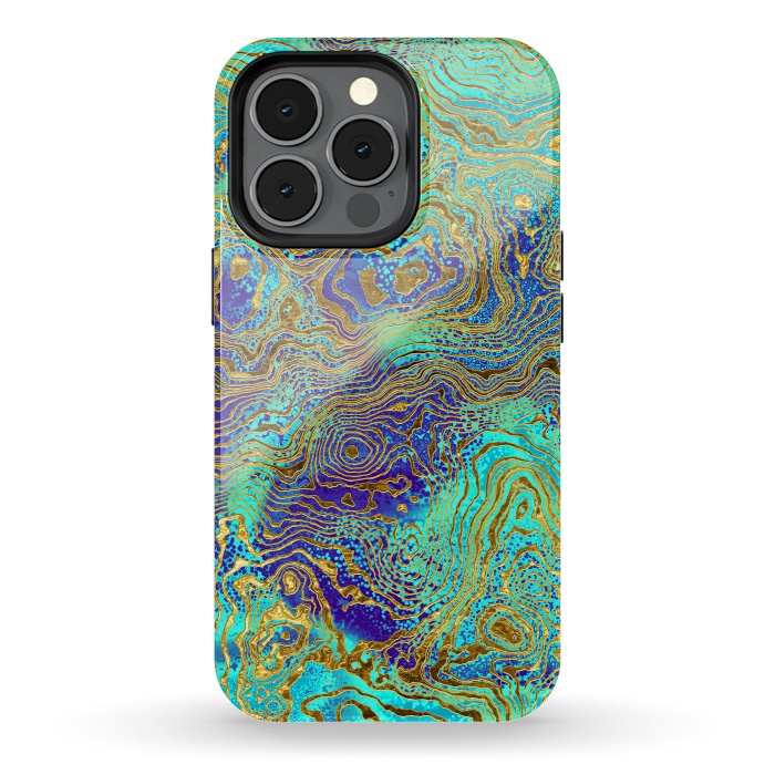 iPhone 13 pro StrongFit Abstract Marble II by Art Design Works