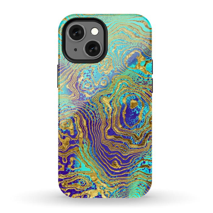 iPhone 13 mini StrongFit Abstract Marble IV by Art Design Works