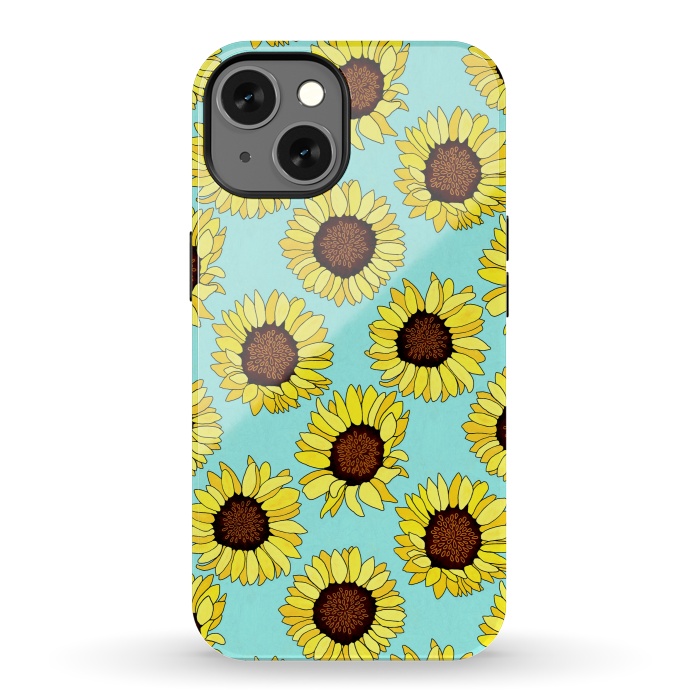iPhone 13 StrongFit Aqua - Sunflowers Are The New Roses!  by Tigatiga
