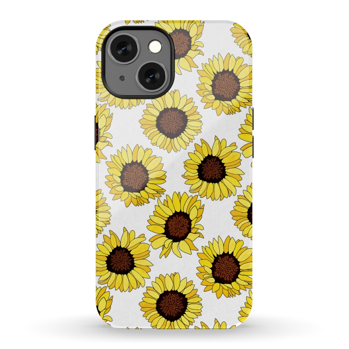 iPhone 13 StrongFit Sunflowers Are The new Roses! - White  by Tigatiga