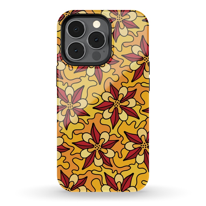 iPhone 13 pro StrongFit Aquilegia Pattern by Majoih